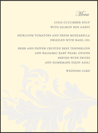 Nonpareil Letterpress Menu Design Medium