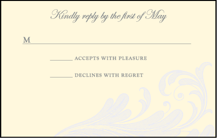 Nonpareil Letterpress Reply Postcard Front Design Medium
