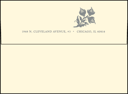 Nonpareil Letterpress Thank You Card Flat Envelope Design Medium