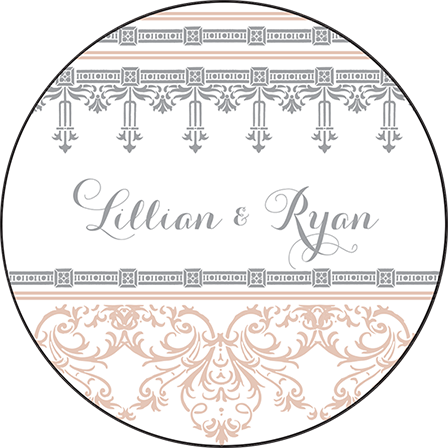 Nouveau Letterpress Coaster Design Medium