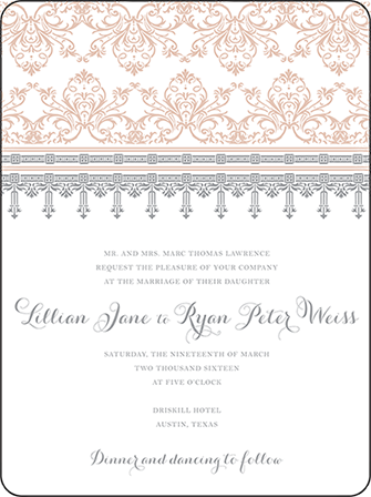Nouveau Letterpress Invitation Design Medium