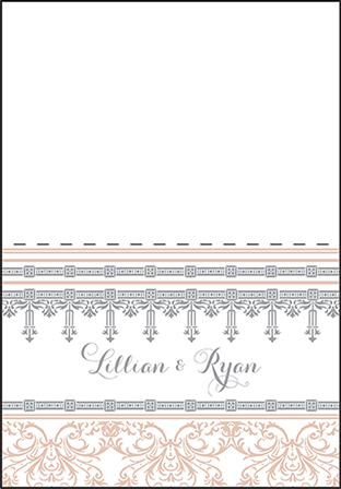 Nouveau Letterpress Thank You Card Fold Design Medium