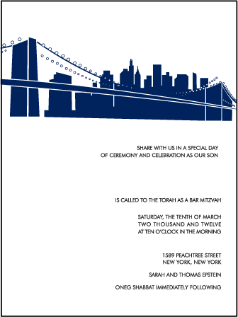 NYC Modern Letterpress Bar Mitzvah Design Medium