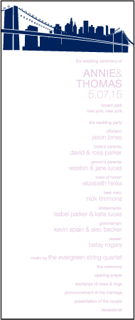 NYC Modern Letterpress Program Tea Design Medium