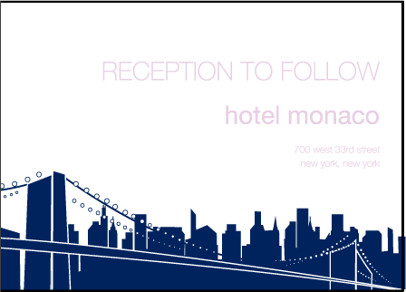 NYC Modern Letterpress Reception Design Medium