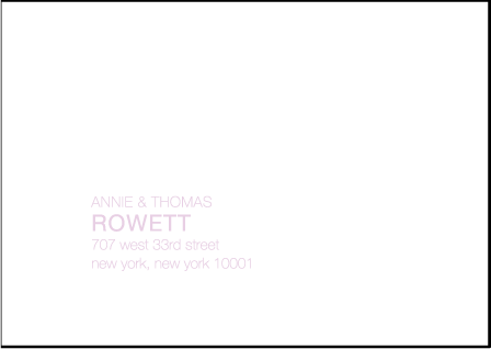 NYC Modern Letterpress Reply Envelope Design Medium