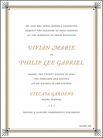 Odeon Letterpress Invitation Design Medium