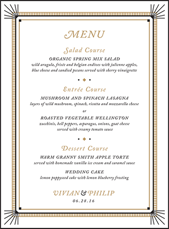Odeon Letterpress Menu Design Medium