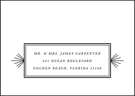Odeon Letterpress Reply Envelope Design Medium