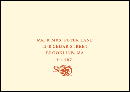 Odessa Letterpress Reply Envelope Design Medium