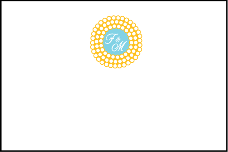 Onalisse Letterpress Placecard Flat Design Medium