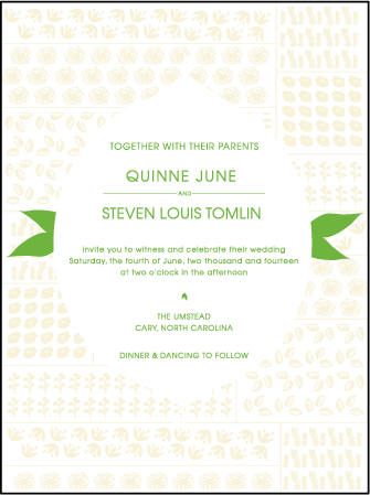 Organic Letterpress Invitation Design Medium