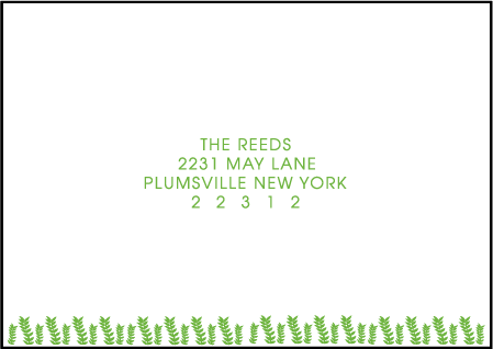 Organic Letterpress Reply Envelope Design Medium
