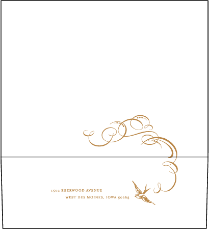 Ornate Flourish Letterpress Envelope Design Medium