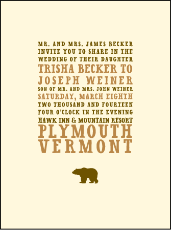 Overlook Letterpress Invitation Design Medium