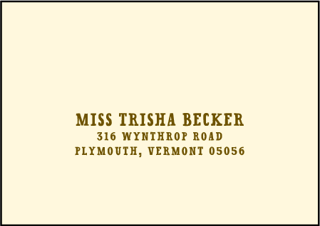 Overlook Letterpress Reply Envelope Design Medium