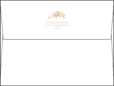 Palace Garden Letterpress Envelope Design Medium