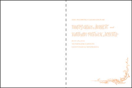 Palace Garden Letterpress Program Design Medium