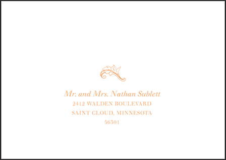Palace Garden Letterpress Reply Envelope Design Medium