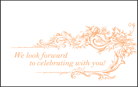 Palace Garden Letterpress Reply Postcard Front Design Medium