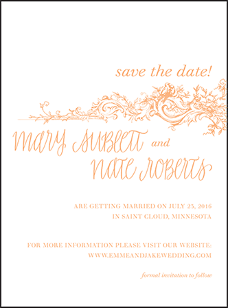 Palace Garden Letterpress Save The Date Design Medium