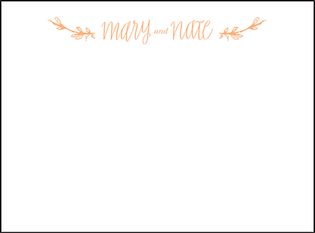 Palace Garden Letterpress Thank You Card Flat Design Medium
