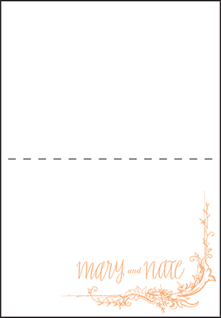 Palace Garden Letterpress Thank You Card Fold Design Medium