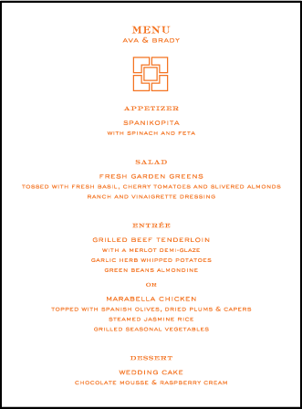 Palmas Letterpress Menu Design Medium