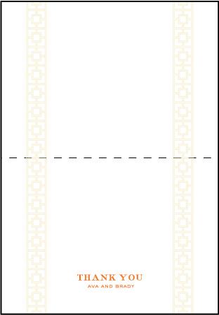 Palmas Letterpress Thank You Card Fold Design Medium