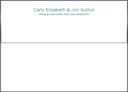 Panache Letterpress Envelope Design Medium