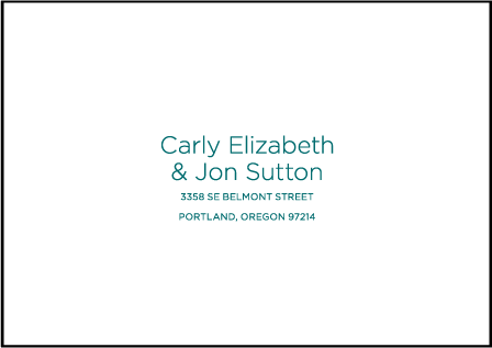 Panache Letterpress Reply Envelope Design Medium