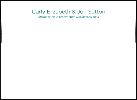 Panache Letterpress Thank You Card Flat Envelope Design Medium