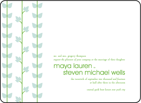 Papillon Letterpress Invitation Design Medium