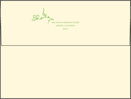 Pastoral Letterpress Envelope Design Medium
