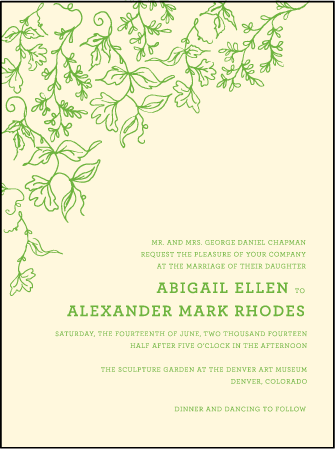 Pastoral Letterpress Invitation Design Medium