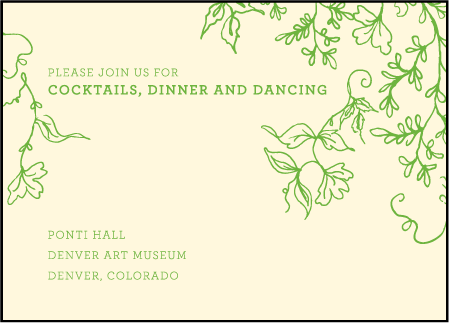 Pastoral Letterpress Reception Design Medium