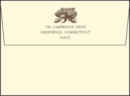 Pavilion Letterpress Thank You Card Flat Envelope Design Medium