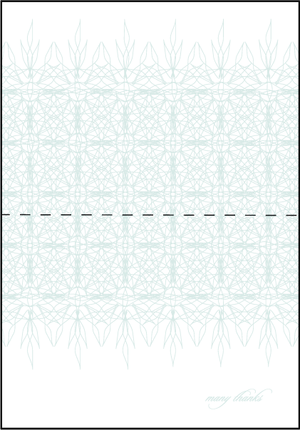Petaline Letterpress Thank You Card Fold Design Medium