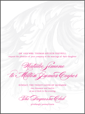 Plume Letterpress Invitation Design Medium