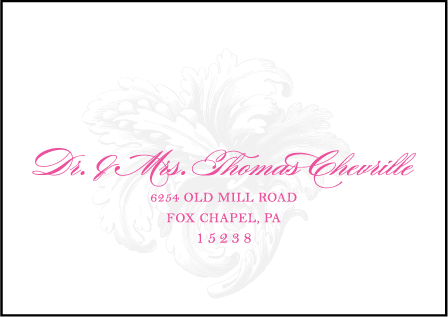Plume Letterpress Reply Envelope Design Medium