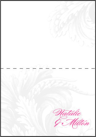 Plume Letterpress Thank You Card Fold Design Medium