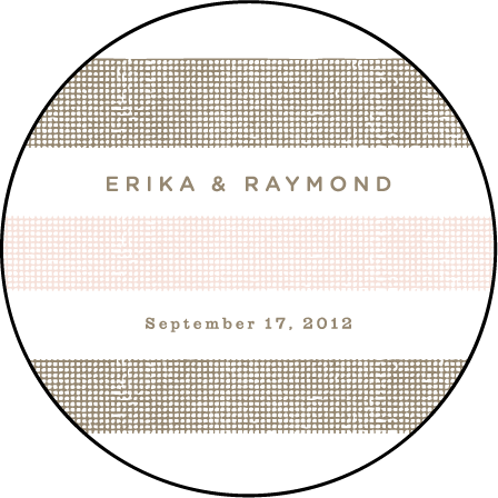 Polka Stripe Letterpress Coaster Design Medium