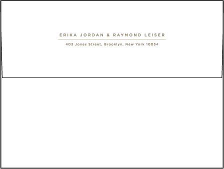 Polka Stripe Letterpress Envelope Design Medium