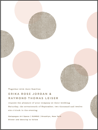 Polka Stripe Letterpress Invitation Design Medium
