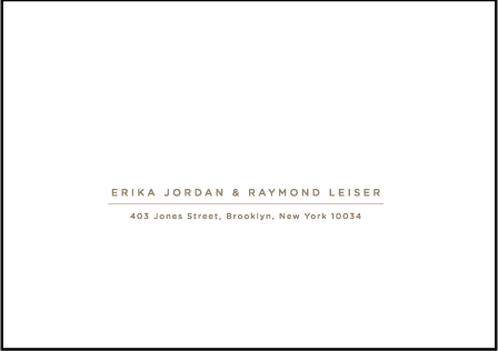 Polka Stripe Letterpress Reply Envelope Design Medium