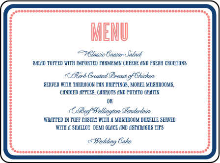 Popular Country Letterpress Menu Design Medium