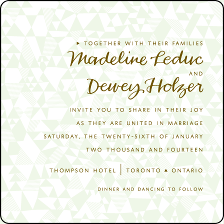 Popular Quilt Letterpress Invitation Design Medium