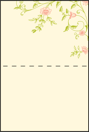 Printemps Letterpress Placecard Fold Design Medium