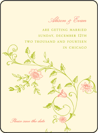 Printemps Letterpress Save The Date Design Medium