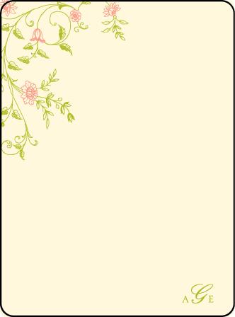 Printemps Letterpress Thank You Card Flat Design Medium